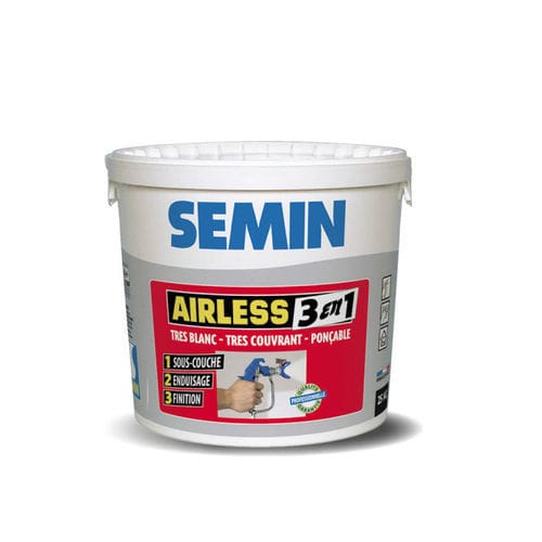 Intonaco di lisciatura - AIRLESS 3 EN 1 - SEMIN - di finitura / da interno / per muro