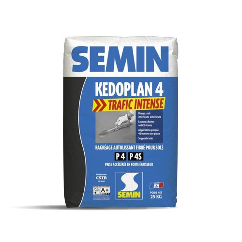 Intonaco di lisciatura - KEDOPLAN 4 TRAFIC INTENSE - SEMIN - di rasatura / per interni / da pavimento