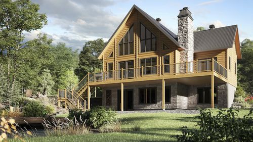 Casa in pseudomuratura - Tacoma - TIMBER BLOCK  - contemporanea / a due piani / con terrazza