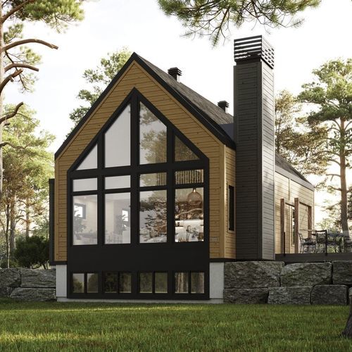 Casa in pseudomuratura - Berghaus - TIMBER BLOCK  - moderna / MOB / per uso residenziale