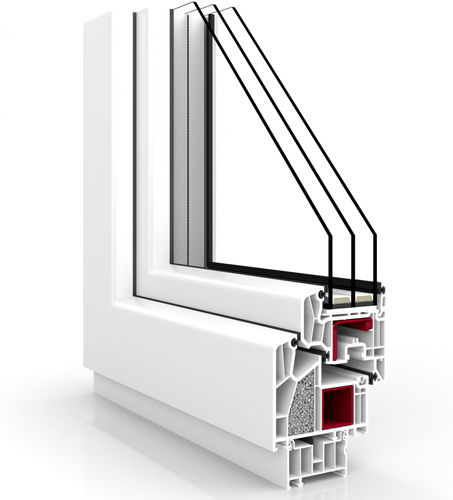 Finestra in PVC - PREMIUM : V90+ - VETREX  - a battente / a tripli vetri / termoisolante