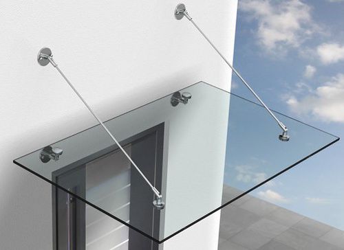 Pensilina da ingresso - BO 521105 series - BOHLE AG - in acciaio inossidabile / in vetro / piatta