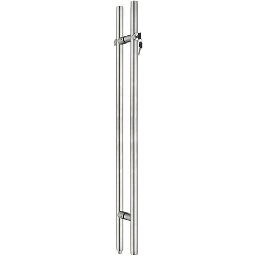 Maniglia per porta - Lock Handle - DESIGN-MAT - in acciaio inossidabile spazzolato / classica / per uso residenziale