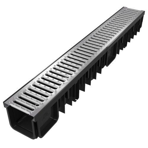 Canaletta con griglie - XDRAIN / DRENGAM - DEVOREX PLC - in acciaio inossidabile / griglia in acciaio inox / per strada