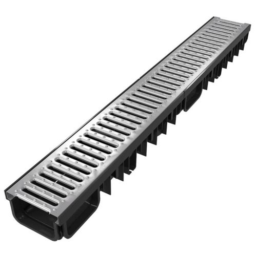 Canaletta con griglie - 130/50 - DEVOREX PLC - griglia in acciaio inox / per edificio ad uso pubblico / per cucina
