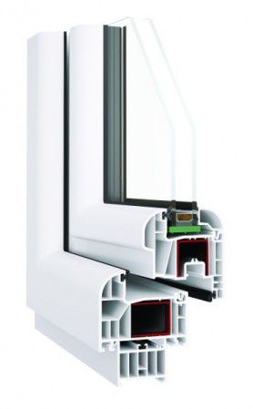 Finestra in PVC - OVLO  - DOBROPLAST - a battente / a doppi vetri