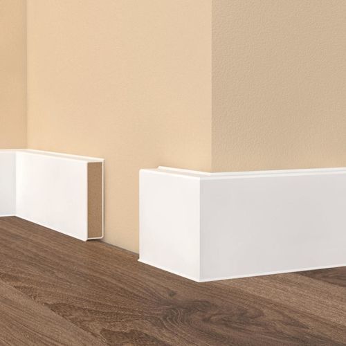 Battiscopa grigio - CUBU FLEX LIFE XL - DÖLLKEN Profiles GmbH - bianco / in HDF / in PP
