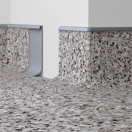 Battiscopa nero - HK 100 - DÖLLKEN Profiles GmbH - argentato / grigio / in PVC
