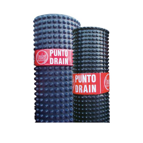 Membrana drenante non tessuta - PUNTODRAIN - EMULZER - in polietilene ad alta densità HDPE / isolante / di fondazione