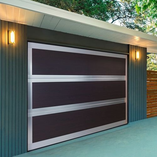 Porta sezionale per garage - LUXDOOR - FLEXIDOOR SA - in alluminio anodizzato / in alluminio laccato / automatica