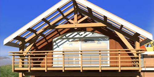 Ossatura per tetto in legno massiccio - GIPEN - prefabbricata