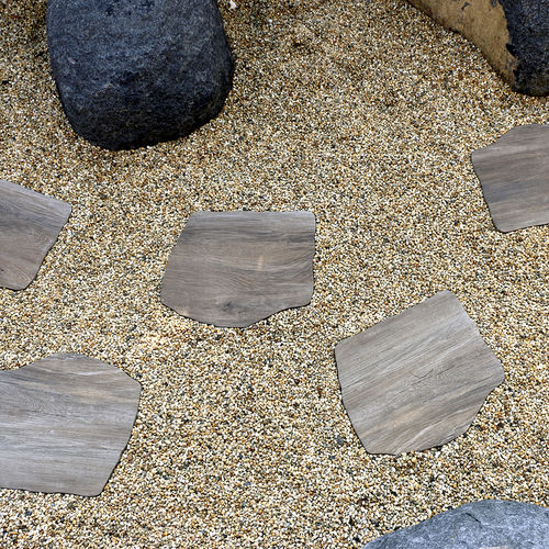 Percorso di pietre - STONE GRES - PASSO GIAPPONESE HOLZ MARRONE - GRANULATI ZANDOBBIO SPA