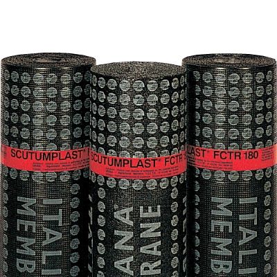 Membrana impermeabilizzante per costruzione di ponti - SCUTUMPLAST FCTR 180 - ITALIANA MEMBRANE SPA  - per fondazione / in rotoli / bituminosa