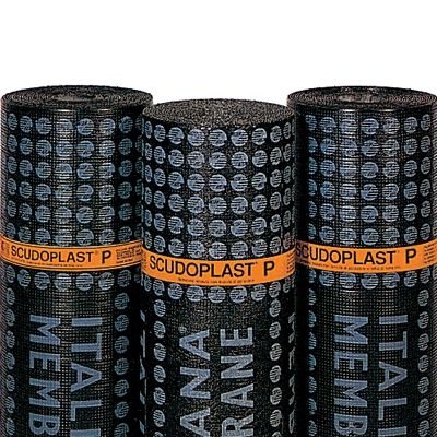 Membrana impermeabilizzante per costruzione di ponti - SCUDOPLAST P - ITALIANA MEMBRANE SPA  - in rotoli / in ardesia / in bitume