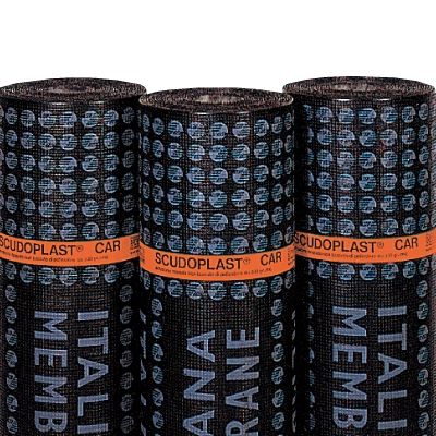 Membrana impermeabilizzante per strada - SCUDOPLAST CAR - ITALIANA MEMBRANE SPA  - per costruzione di ponti / in rotoli / in poliestere