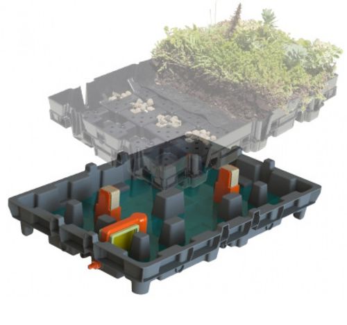 Sistema per giardino pensile intelligente - OASIS®  - LE PRIEURE - estensivo / per tetto piano / per tetto inclinato