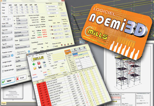 Software di progettazione - NOEMI 3D - MILLS  - di progettazione di casseforme / per struttura in acciaio / 3D