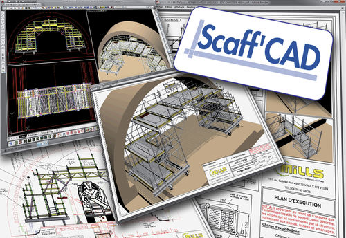 Software di disegno - ​SCAFF’CAD - MILLS  - per struttura in acciaio / 3D / 2D