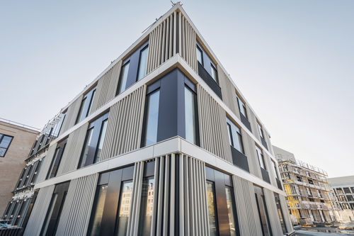Rivestimento di facciata in fogli - MIRAWALL® - MIRALU  - in alluminio preverniciato / verticale / di lunga durata