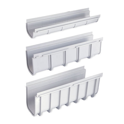 Canaletta singola - CN13-01  - STAMPLAST SRL - in polipropilene / per piscina / bianca