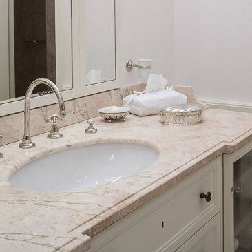 Piano lavabo doppio - CLASSIC - VAN DEN WEGHE - in marmo