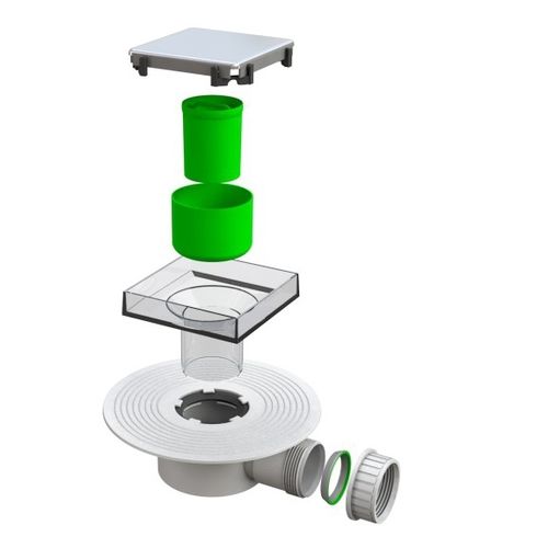 Piletta in acciaio inossidabile - 6710MX40B0 - BONOMINI S.R.L. - per stanza da bagno / per cucina / quadrata