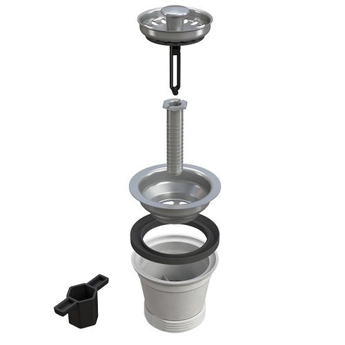 Piletta per lavabo a pressione - 1981LX64B0 - BONOMINI S.R.L. - senza troppo pieno