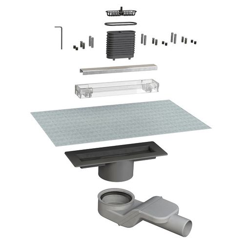 Piletta in ABS - 6825HX20S - BONOMINI S.R.L. - in acciaio inossidabile / per doccia / orizzontale