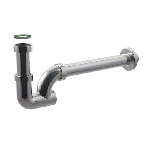Sifone per lavabo in ottone - UNICUM KAPPA  - BONOMINI S.R.L. - in acciaio inossidabile / nero