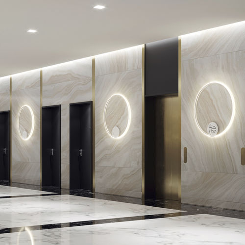 Applique contemporanea - OLYMPIC F45 - FABBIAN ILLUMINAZIONE - da interno / in alluminio / tonda
