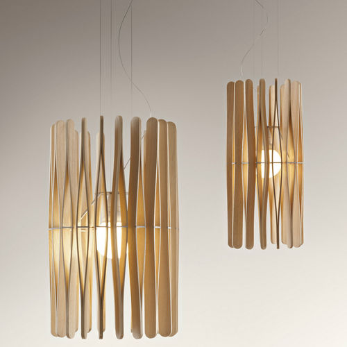 Lampada a sospensione - STICK F23 - FABBIAN ILLUMINAZIONE - in metallo / in legno / contemporanea