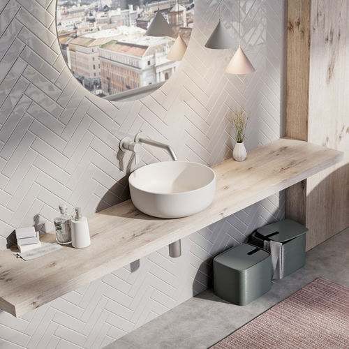 Lavabo da appoggio - NEO C - BALTECO AS - in Solid Surface / rotondo / senza foro