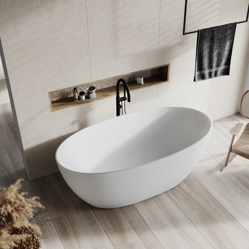 Vasca da bagno ovale - CADE - BALTECO AS - da appoggio / per ambiente abitativo / in Solid Surface