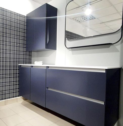 Mobile lavabo da appoggio - FLO 42/50 - BALTECO AS - sospeso / in legno laccato / contemporaneo