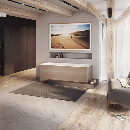 Vasca da bagno da appoggio - Plano  - BALTECO AS - per ambiente abitativo / in Solid Surface / contemporanea