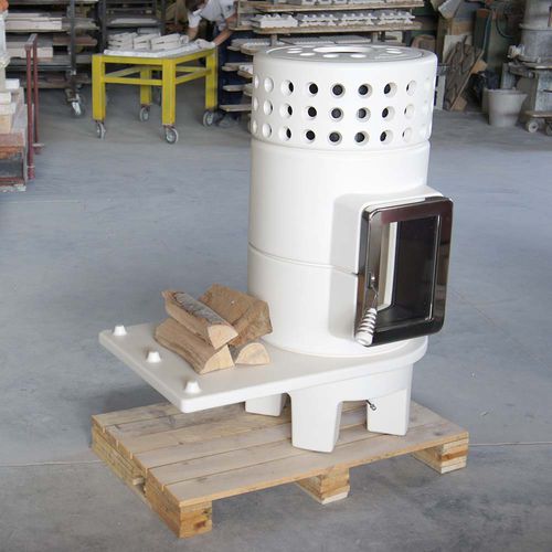 Stufa a legna - ROUNDSTACK SIDE SIZE 1 - LA CASTELLAMONTE Stufe di Ceramica - 0 - 5 kW / 5 kW...10 kW / con piedi