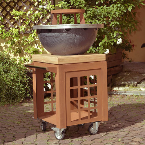 Braciere da giardino a legna - FOCULUS SMALL 65 - LA CASTELLAMONTE Stufe di Ceramica - in acciaio inossidabile / in corten / in castagno