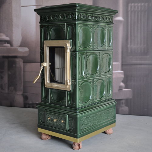 Stufa a legna - VOLUTA  - LA CASTELLAMONTE Stufe di Ceramica - 5 kW...10 kW / 10 kW...20 kW / da appoggio