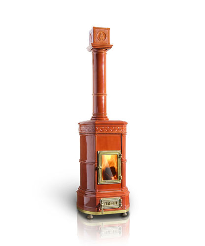 Termostufa a legna - GRAND'OVALE  - LA CASTELLAMONTE Stufe di Ceramica - tradizionale / in metallo