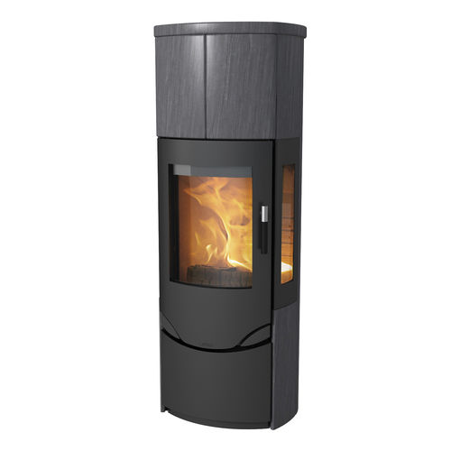 Stufa a legna - PRIO M - LOTUS Heating Systems A/S - a 3 facce / contemporanea / in pietra