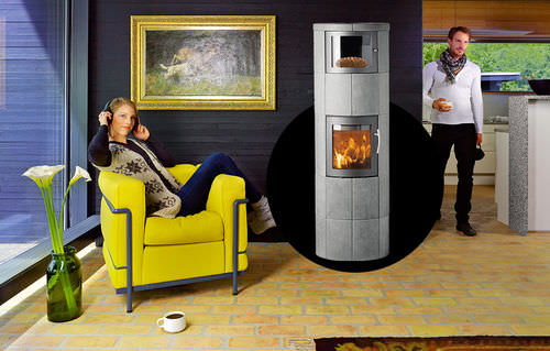 Stufa a legna - M4/M9 - LOTUS Heating Systems A/S - contemporanea / in steatite / con forno