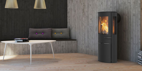 Stufa a legna - LIVA 6 - LOTUS Heating Systems A/S - contemporanea / in acciaio / in steatite