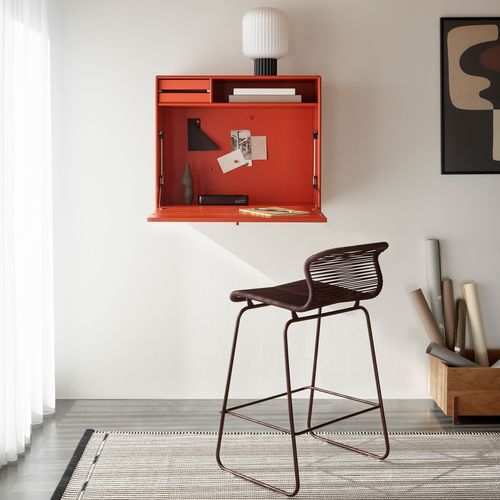 Scrittoio contemporaneo - STUDIO - Montana Furniture - in MDF laccato / con vano contenitore / a muro
