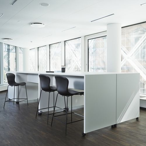 Tavolo alto contemporaneo - X60140 - Montana Furniture - in MDF laccato / con supporto in MDF laccato / rettangolare