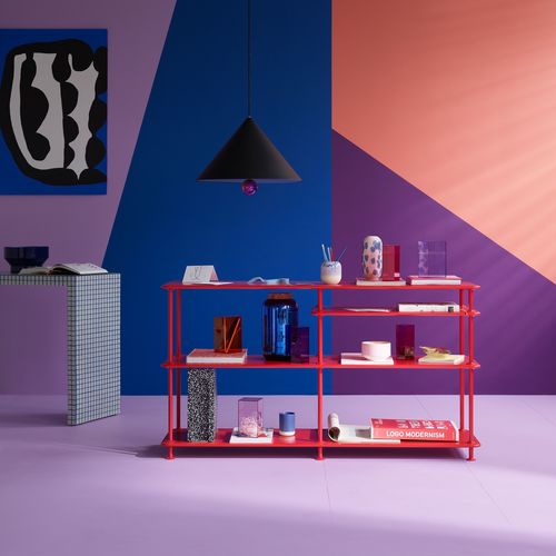 Scaffale contemporaneo - 220100 - Montana Furniture - in MDF laccato / in metallo laccato / bianco