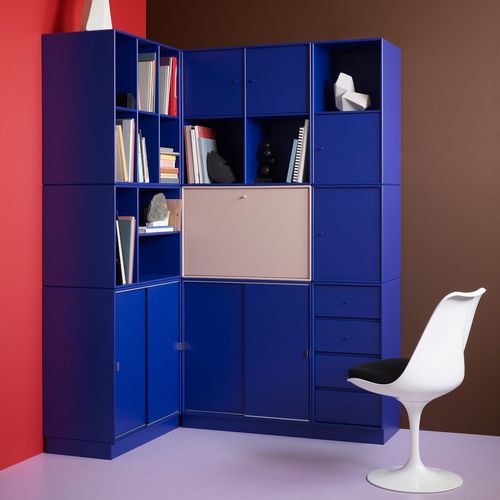 Scrittoio contemporaneo - 4119 - Montana Furniture - in MDF laccato / con vano contenitore / a muro