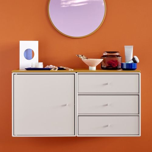 Mobile contenitore da parete - Mini 1103 - Montana Furniture - contemporaneo / in MDF laccato / grigio