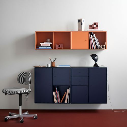 Credenza a muro - LINE - Montana Furniture - contemporanea / in MDF laccato / con ripiano