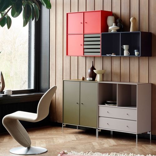 Credenza a muro - 1325 - Montana Furniture - contemporanea / in MDF laccato / con cassetti