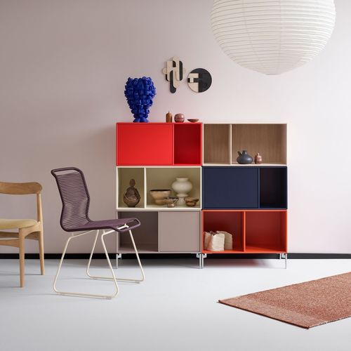 Credenza alta - FLUTTER - Montana Furniture - contemporanea / in MDF laccato / con ripiano